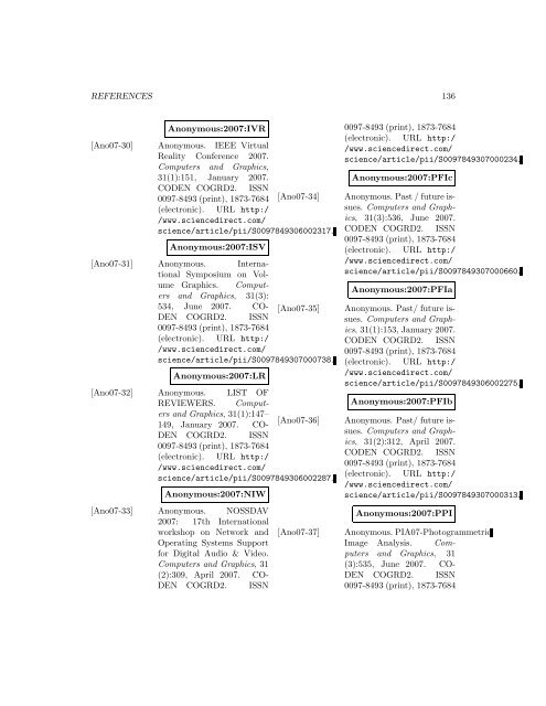 Computers and Graphics - Index of files in - University of Utah