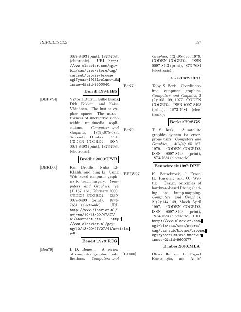 Computers and Graphics - Index of files in - University of Utah