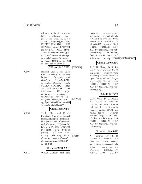 Computers and Graphics - Index of files in - University of Utah