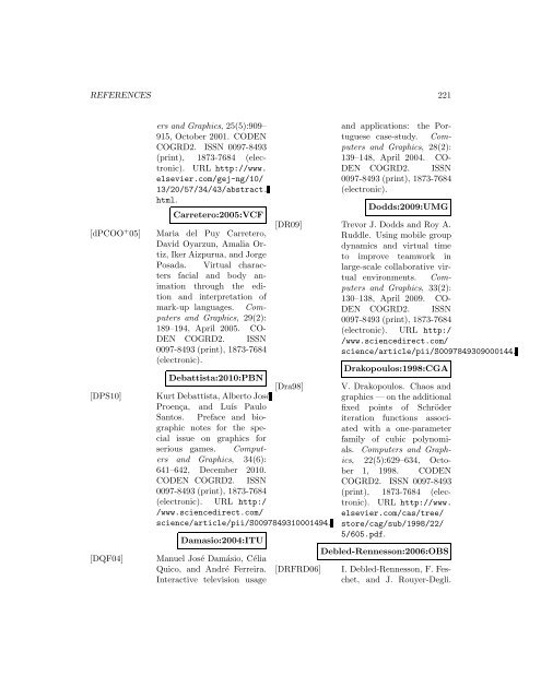 Computers and Graphics - Index of files in - University of Utah