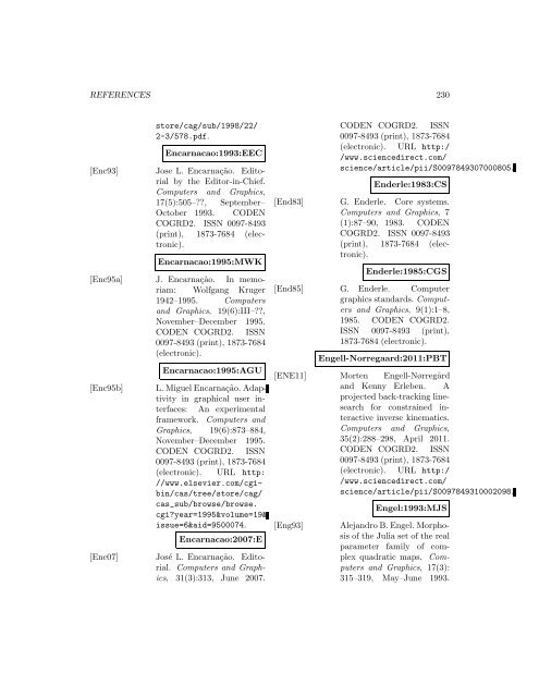 Computers and Graphics - Index of files in - University of Utah