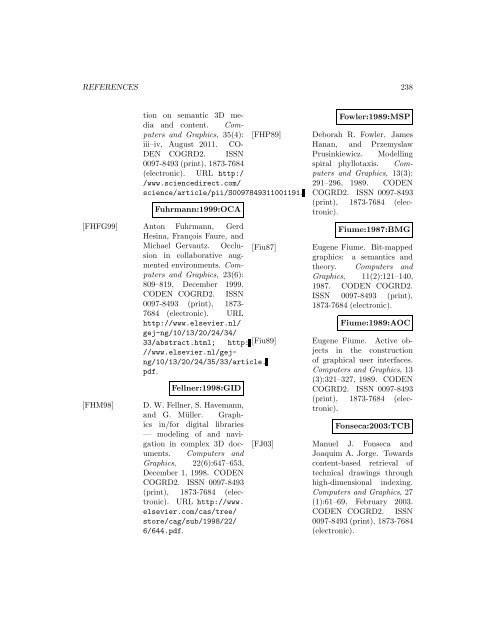 Computers and Graphics - Index of files in - University of Utah