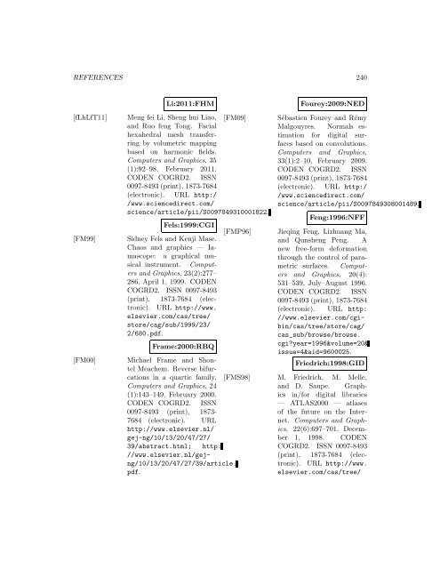 Computers and Graphics - Index of files in - University of Utah