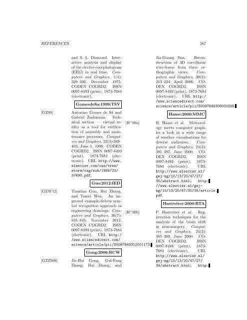 Computers and Graphics - Index of files in - University of Utah