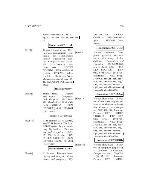 Computers and Graphics - Index of files in - University of Utah