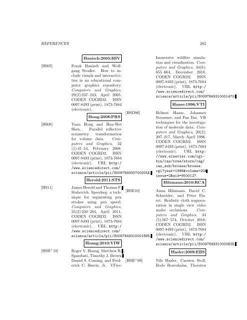 Computers and Graphics - Index of files in - University of Utah