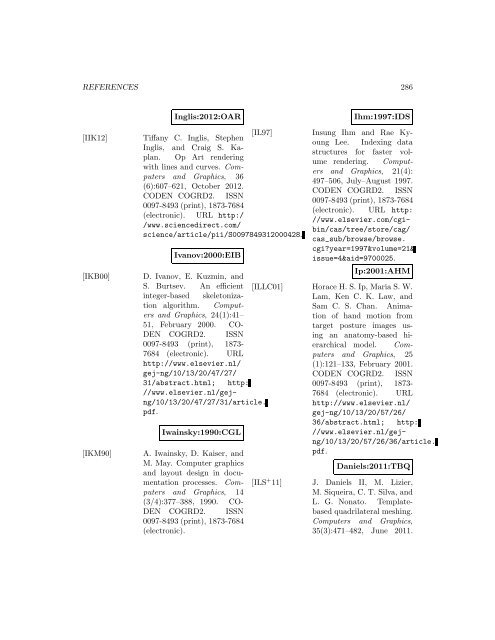 Computers and Graphics - Index of files in - University of Utah