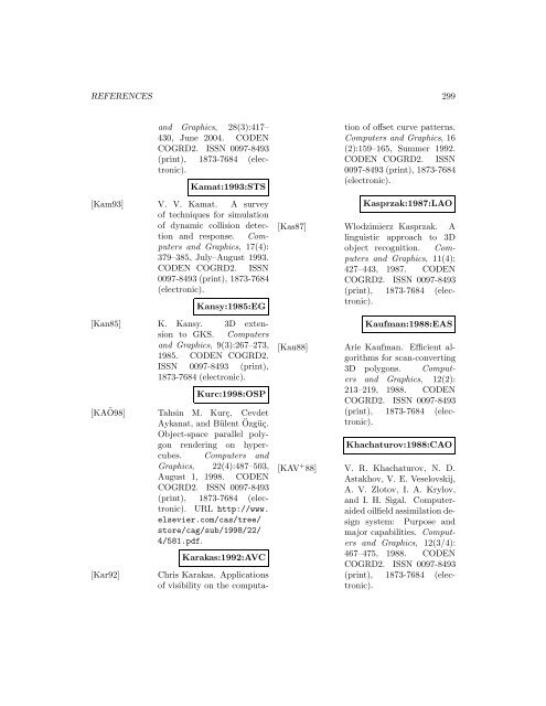 Computers and Graphics - Index of files in - University of Utah