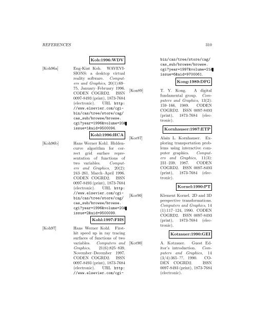 Computers and Graphics - Index of files in - University of Utah