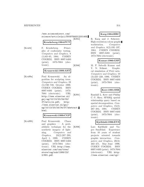 Computers and Graphics - Index of files in - University of Utah