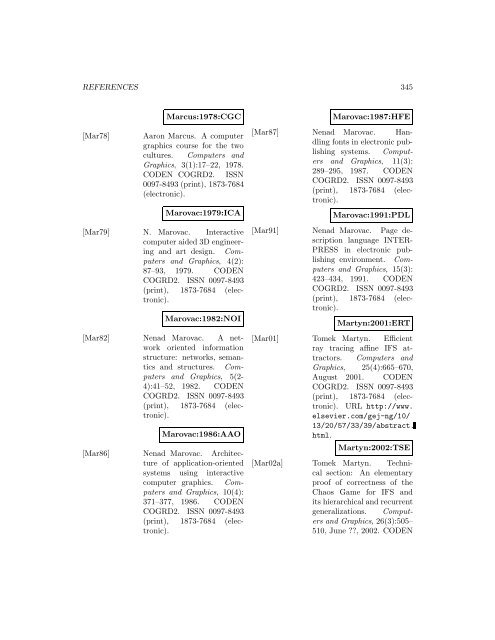 Computers and Graphics - Index of files in - University of Utah