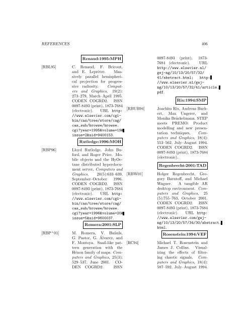 Computers and Graphics - Index of files in - University of Utah