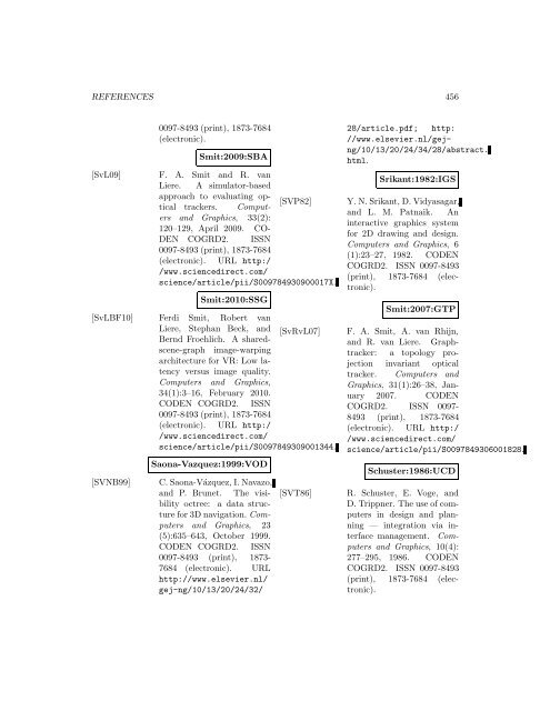 Computers and Graphics - Index of files in - University of Utah