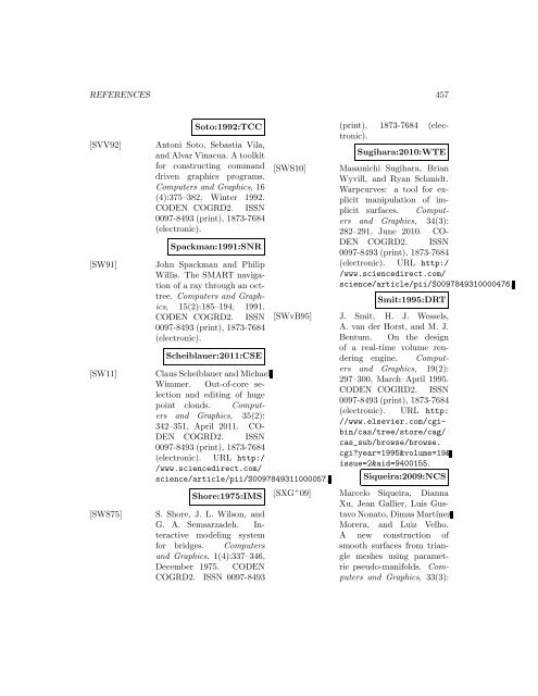 Computers and Graphics - Index of files in - University of Utah