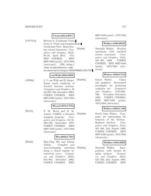 Computers and Graphics - Index of files in - University of Utah