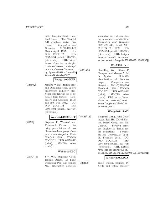 Computers and Graphics - Index of files in - University of Utah