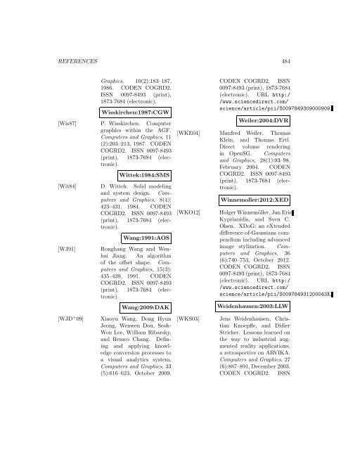 Computers and Graphics - Index of files in - University of Utah