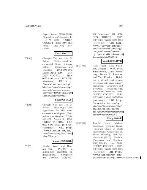 Computers and Graphics - Index of files in - University of Utah