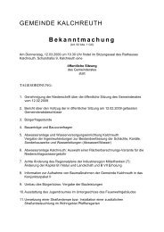 Bekanntmachung - Gemeinde Kalchreuth