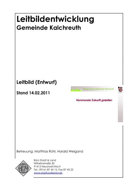 Entwurf eines Leitbildes - Gemeinde Kalchreuth