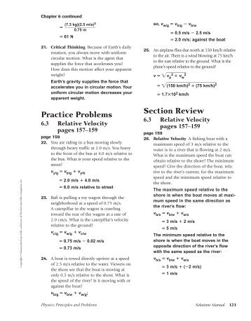 Practice Problems Section Review