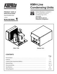 Condensing Units - Keeprite Refrigeration - KMH - Master