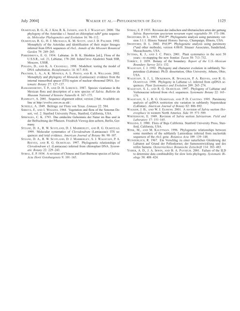 salvia (lamiaceae) is not monophyletic - American Journal of Botany