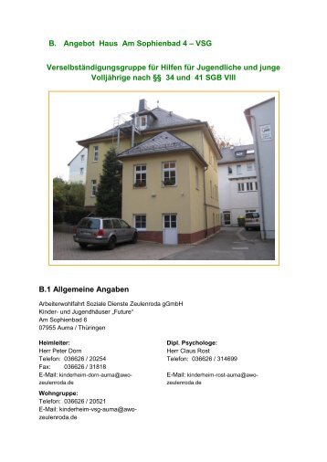B. Angebot Haus Am Sophienbad 4 – VSG ... - AWO Zeulenroda