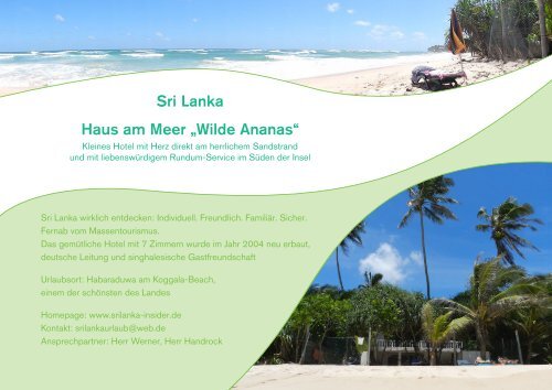 Sri Lanka Haus Am Meer Wilde Ananas Srilanka Insider