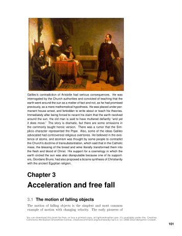 Chapter 3 Acceleration and free fall - Light and Matter