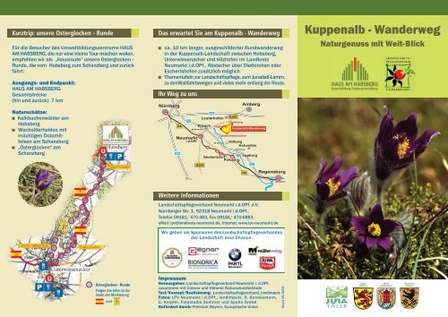 Kuppenalb - Wanderweg - Stadt Neumarkt in der Oberpfalz