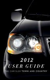 2012 Chrysler Town & Country Users Guide