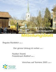 Mitteilungsblatt Dezember 2004 - Baugenossenschaft Sonnengarten