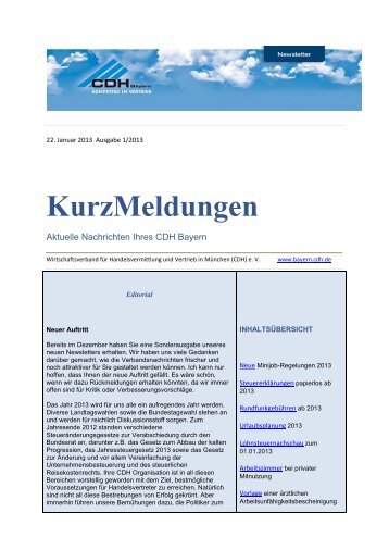 Newsletter Januar/Februar - CDH