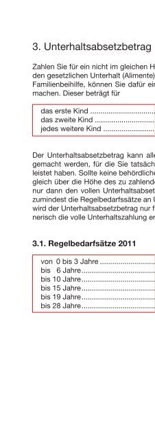 Steuer Sparen 2011 - AK - Niederösterreich - Arbeiterkammer