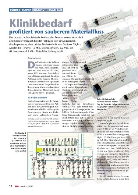 Schwerlasten unter Strom - MM Logistik - Vogel Business Media