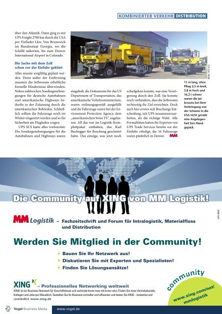 Schwerlasten unter Strom - MM Logistik - Vogel Business Media