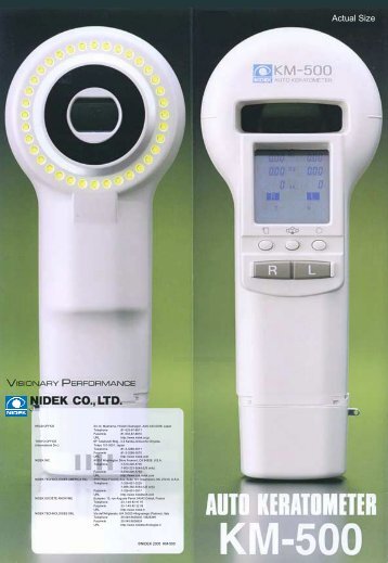 NIDEK KM-500 Hand Held Automated Keratometer Brochure - Innova