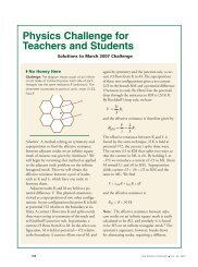 Physics Challenge for Teachers and Students - Scitation