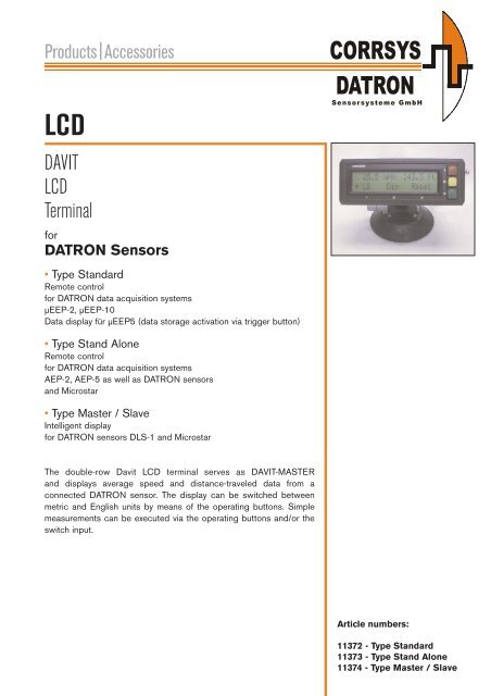 DAVIT LCD Terminal - Corrsys-Datron