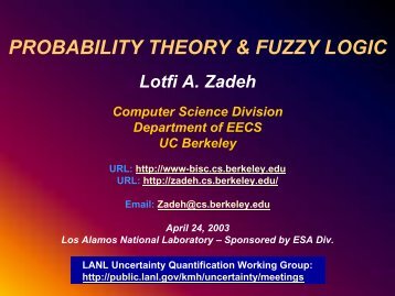 Probability theory and fuzzy logic - Kenneth Hanson - Home page