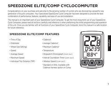 SPEEDZONE ELITE/COMP CYCLOCOMPUTER - Specialized