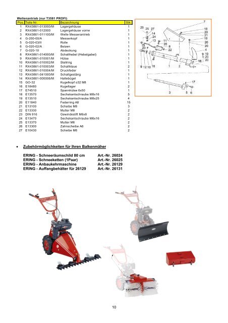 ERING – Frontbalkenmäher T 3581