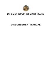Disbursement Procedures - Islamic Development Bank