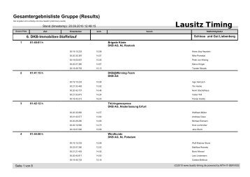 DKB-Immobilien-Staffellauf - Lausitz-Timing