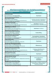 Niedrigenergiehäuser von Fertighausanbietern - Verbraucherinfothek