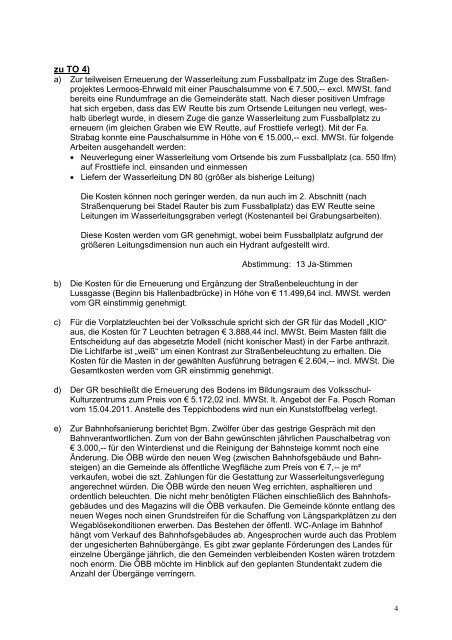 Protokoll der 12. Sitzung (81 KB) - .PDF - Gemeinde Lermoos