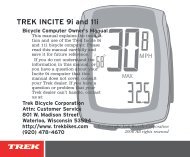 TREK INCITE 6i and 8i - Trek Bicycle 