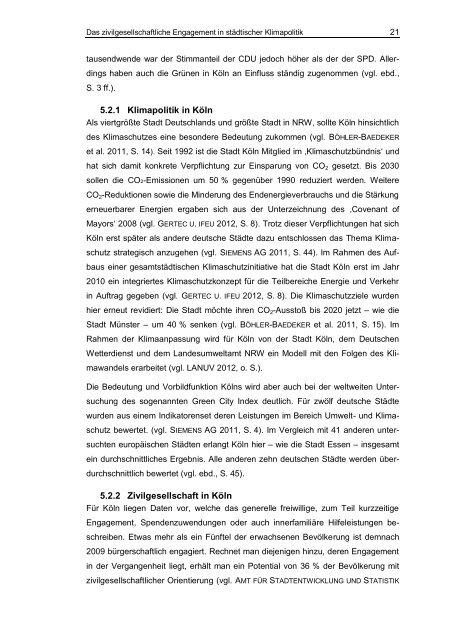 Das zivilgesellschaftliche Engagement in städtischer Klimapolitik.