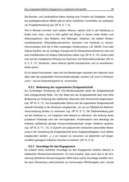 Das zivilgesellschaftliche Engagement in städtischer Klimapolitik.